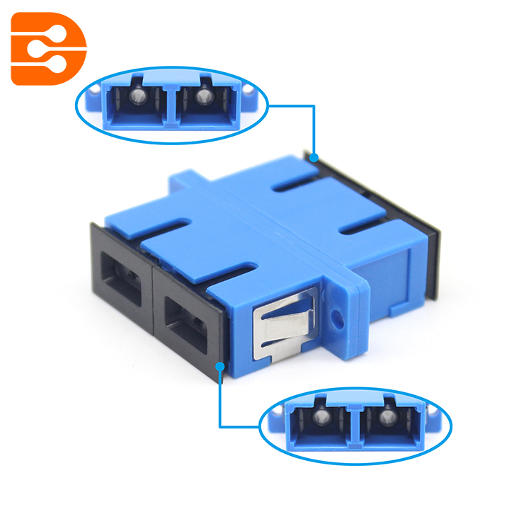 SC/UPC Duplex Adapter with Flange