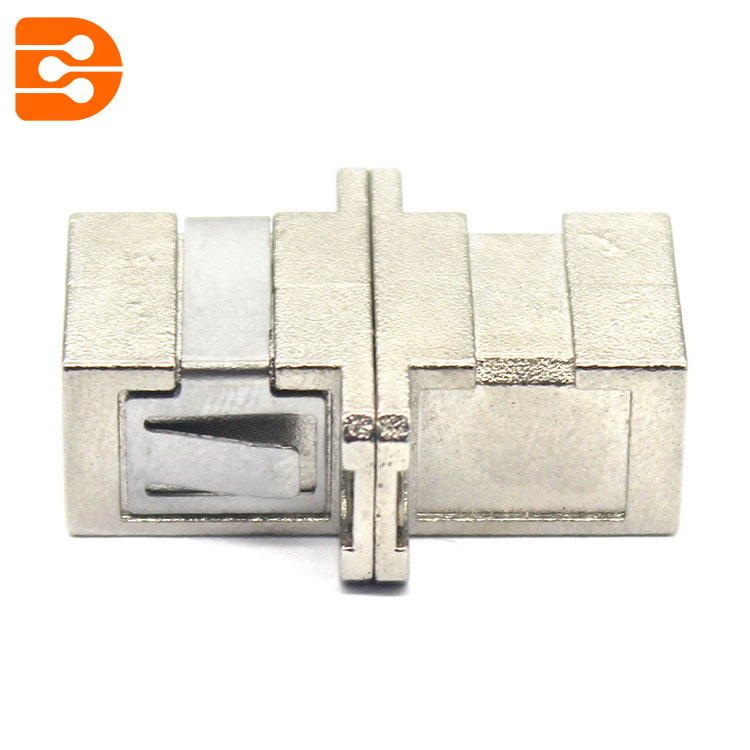 SC/UPC Simplex Adapter in Metal Case with Flange