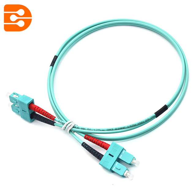 Duplex SC/PC to SC/PC OM3 MM Fiber Optic Patch Cord