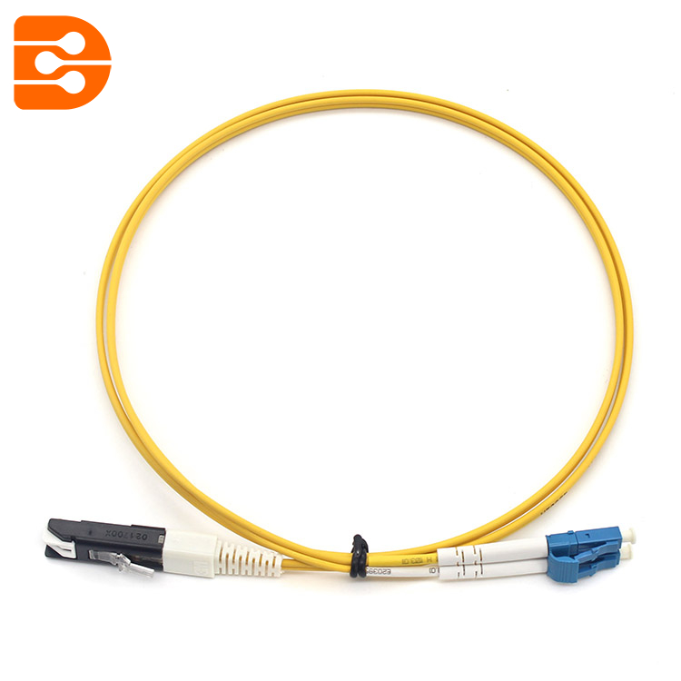 Duplex LC/UPC to VF45 SM Fiber Optic Patch Cord