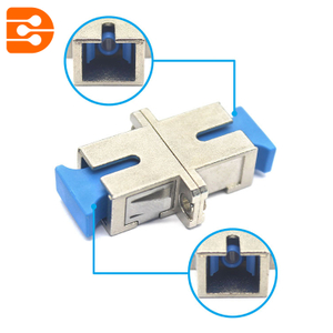 SC/UPC Simplex Adapter in Metal Case with Flange