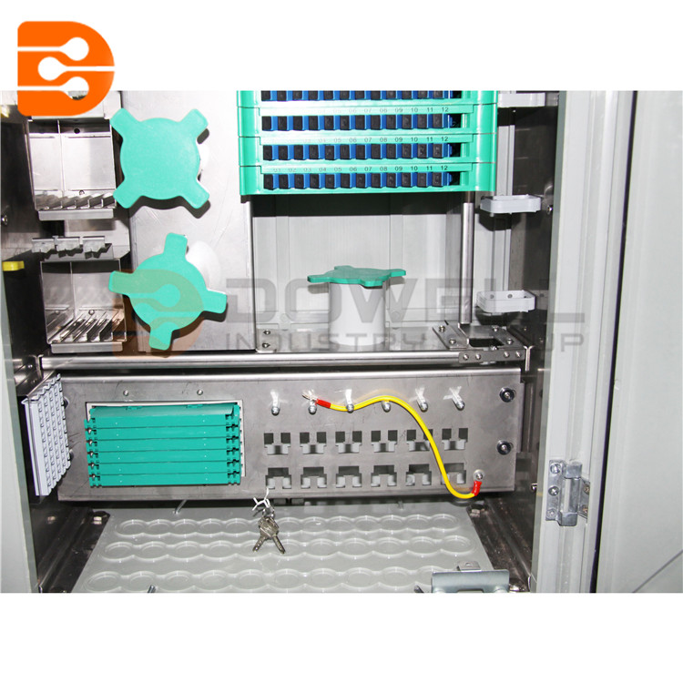144 Core Outdoor FTTH Waterproof Material Optical Fiber Cross Connect Cabinet