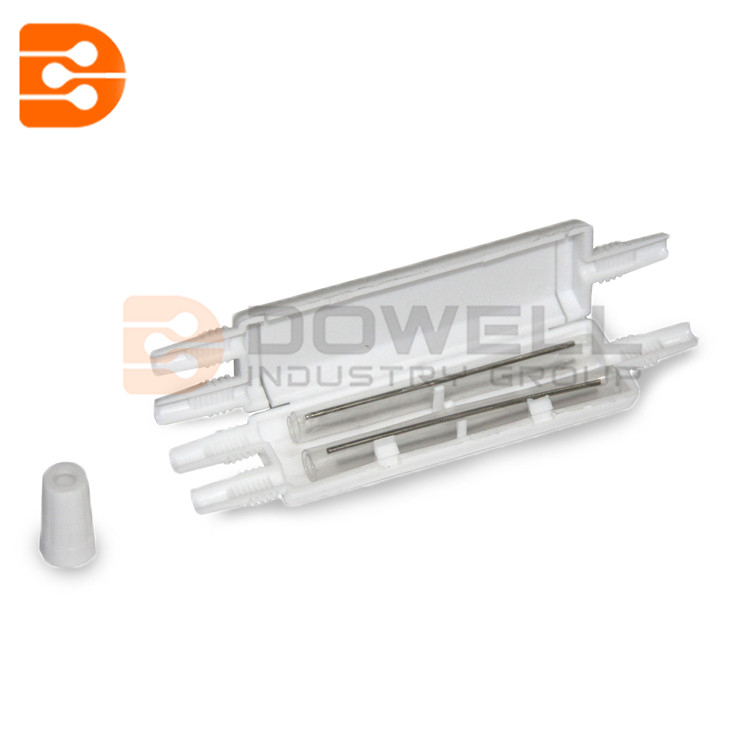 2 Core Drop Wire Cable Splice Protection Box Round Tube For Heat Shrink Splicing Sleeve