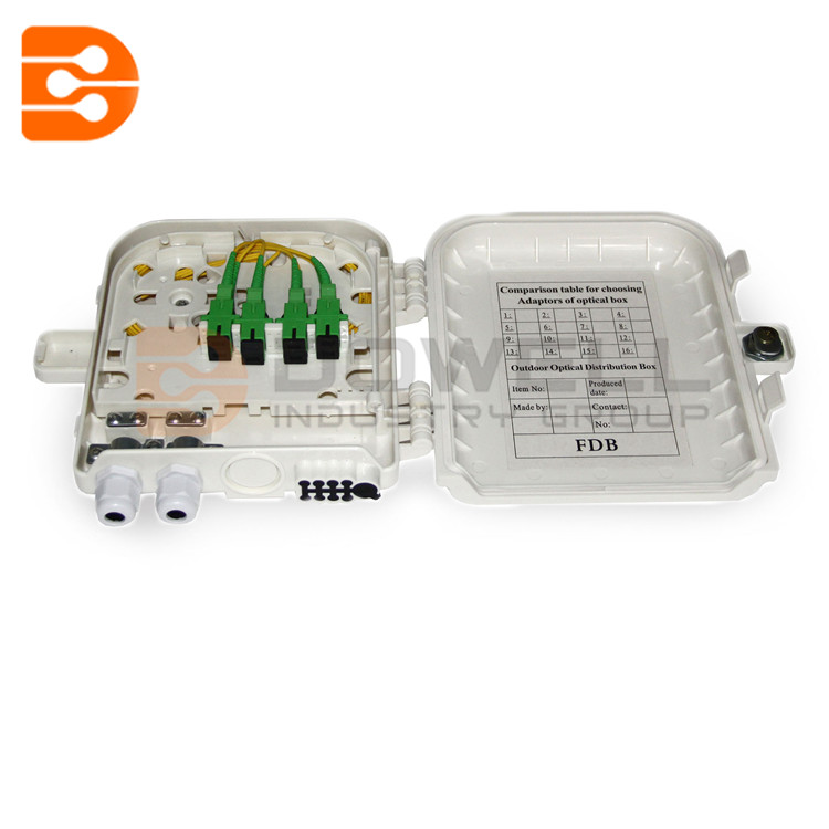 DW-1208 Cheap outdoor 8 cores telecommunication fiber-optic distribution box