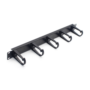 1U 19" Rack-Mount Cable Management Panel with 5 D-Rings