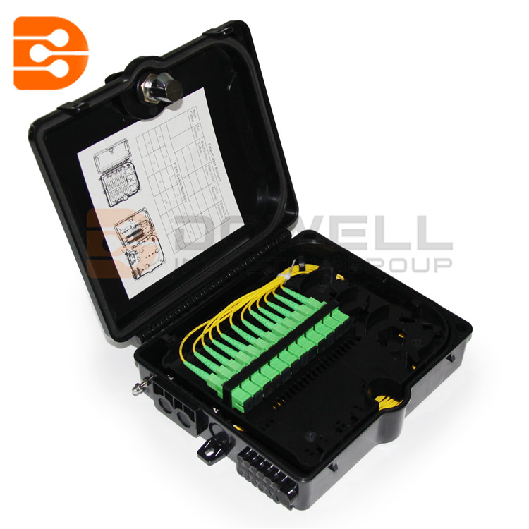 DW-1210 12 Core Outdoor FTTH Wall/Pole Mounted Fiber Optic Junction/Distribution Box